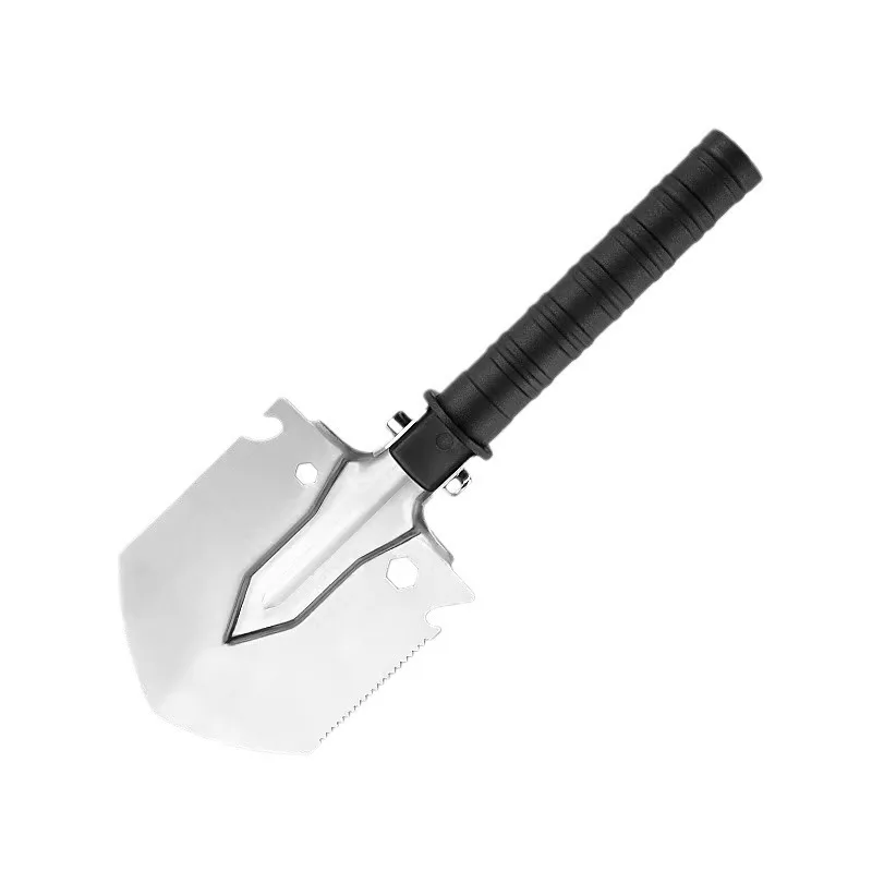 Outdoor Foldable Shovel Survival Supplies, Camping Mini Shovel Tactical Shovel Emergency Garden Tool With Compass