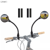 〔ZYAF〕2PCS Long Bicycle Rearview Handlebar Mirrors 360° Mountain Road Bike Motorcycle Bendable Hose Adjustable Rearview Mirror