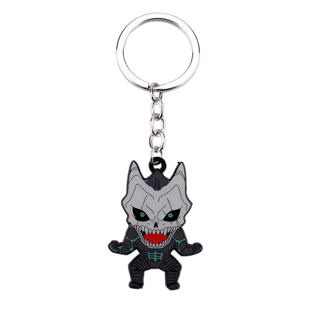 Kaiju No. 8 Cartoon Character Enamel Pendant Keychain for Men Women Monster 8th Metal Model Key Ring Anime Fans Car Bag Jewelry