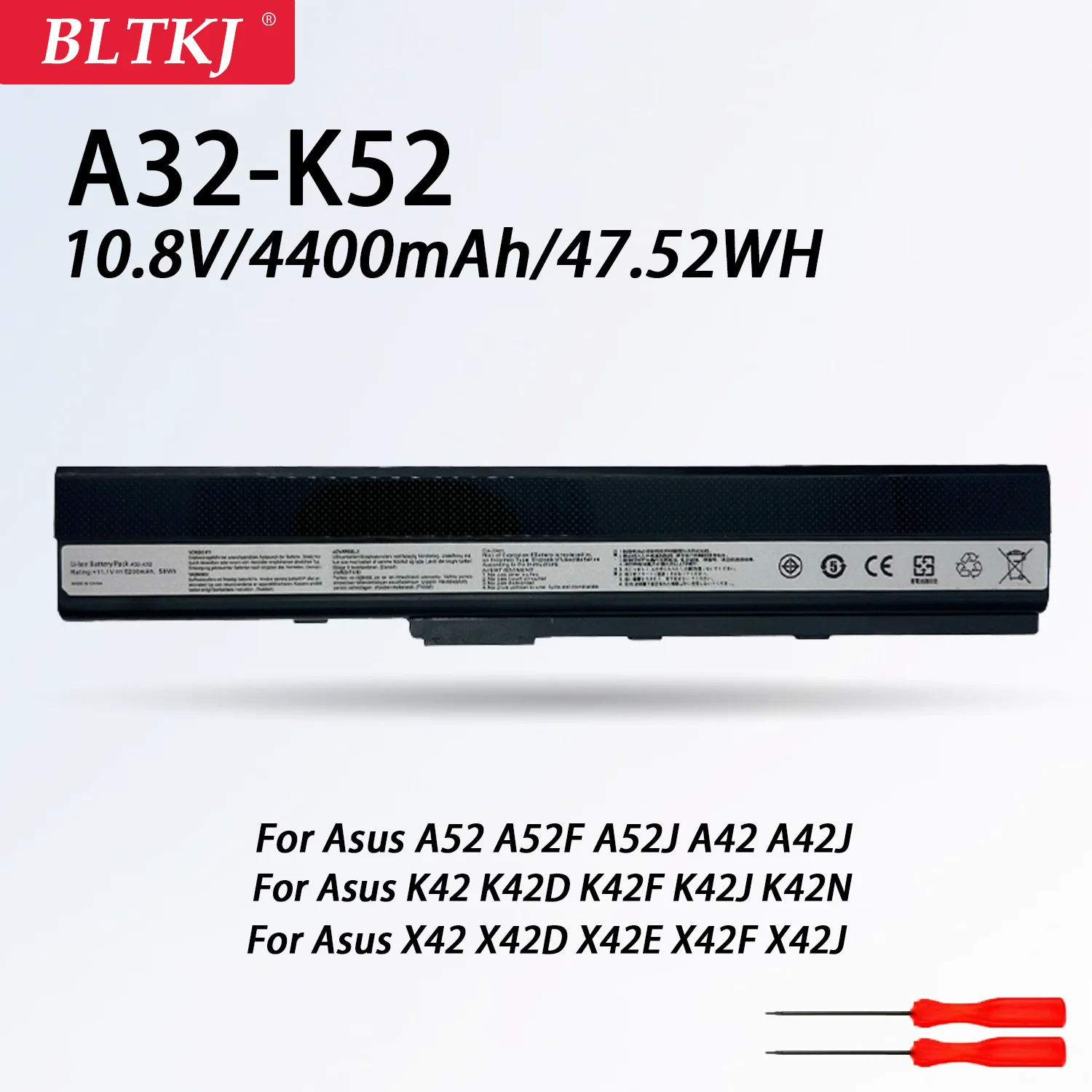 NEW A31-K52 Laptop Battery For Asus A41-K52 A32-K52 A42-K52 A52 A52F A52J K42 K42F K42J K52 K52J K52JC K52JE X52F X52J