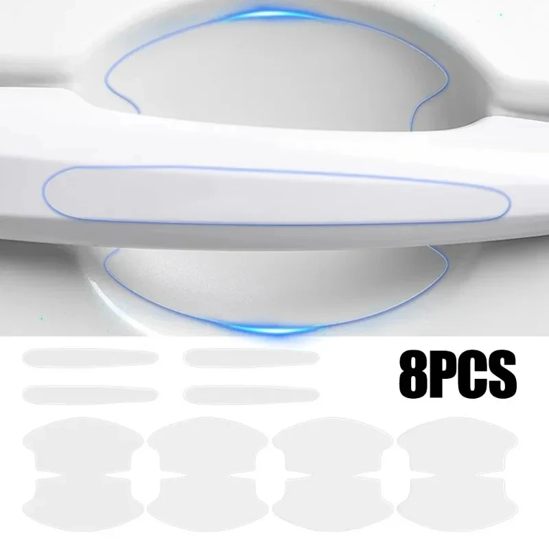 

1-6Set Invisible Car Door Bowl Handle Protective Sticker Anti-Collision Scratch-Resistant Protection Clear Strip Stickers
