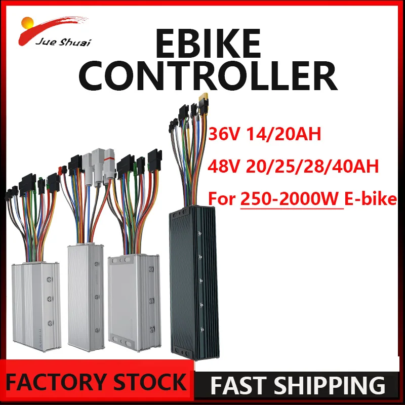 36-48V 14-40A Electric Bicycle Controller 250W 350W 500W 1000W 1500W Motor for Foldable E Bike or Electric Mountain Bicycle