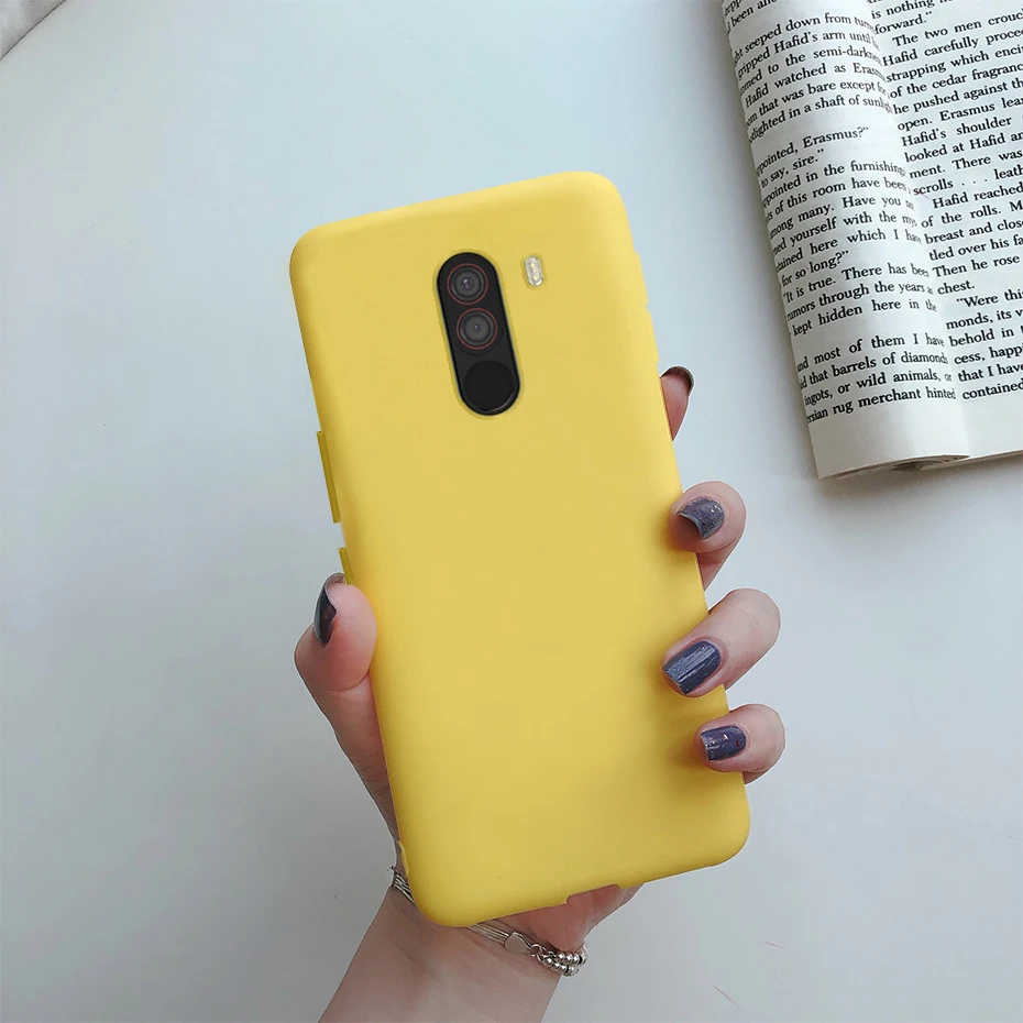 For Xiaomi Pocophone F1 Case Matte Frosted Candy Color TPU Soft Back Cover For Xiaomi Pocophone F1 Poco Phone F1 Case 6.18 inch