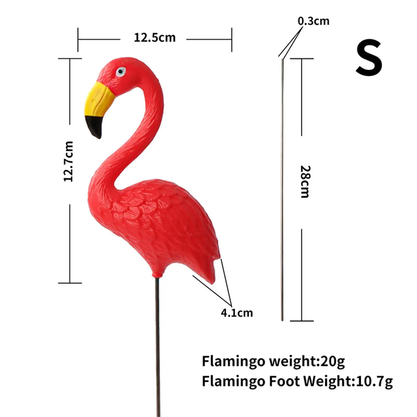 Flamingo Garden Stake Decoration Patio Bird Statue Figurine Yard Art Ornament Sculpture for Spring Beach Home Indoor Sidewalks