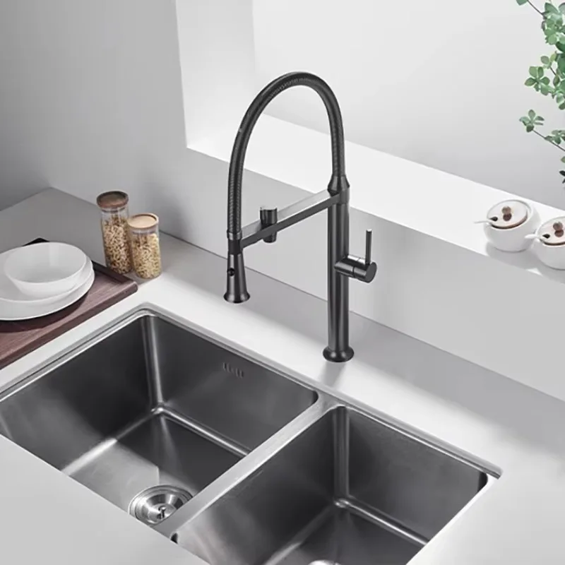 مثبت على سطح السفينة النحاسية 3 في 1 مرشحات مياه الصنبور المرنة لحوض المطبخ #4