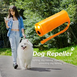 Pet Bark Arrester 3 in 1 Dog Whistle Anti Barking Device Ultrasonic Dog Repeller Stop Barking Control Training Tool with Light