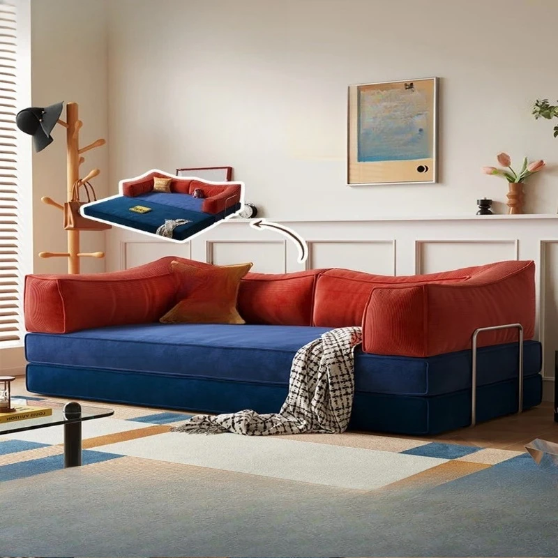 

Sofa bed small apartment multi-functional folding integrated dual-purpose module sofa color matching