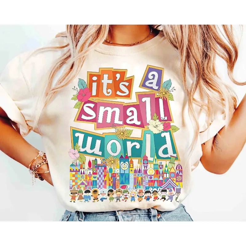 Vintage Patel Dreamland It's a Small World shirt, Disney Dream shirt Cotton all-season base shirt y2k top