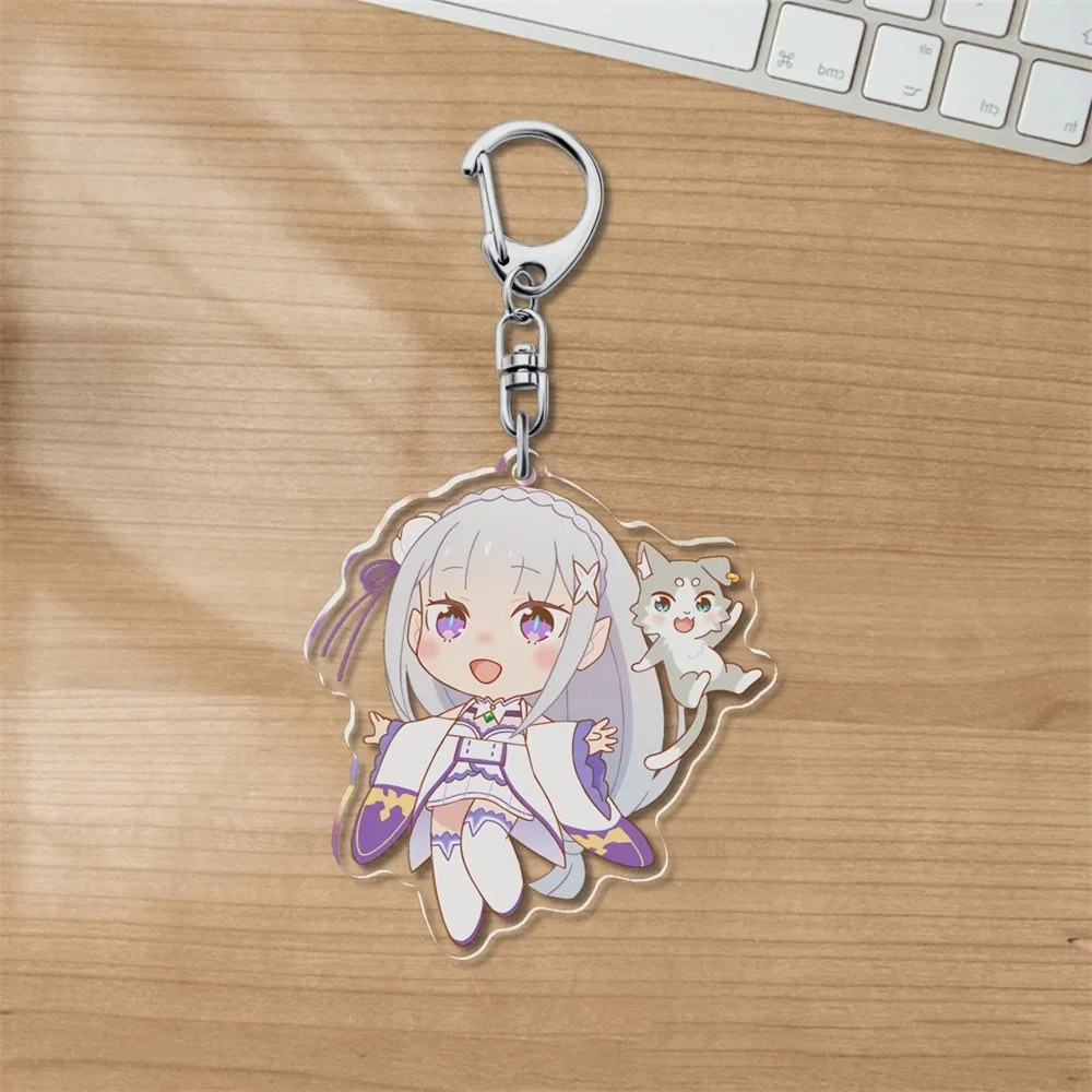 6 سنتيمتر إعادة: صفر-بدء الحياة في عالم آخر سلسلة مفاتيح مصنوعة من الأكريليك شخصيات مميزة مجموعة إكسسوارات الزينة #5