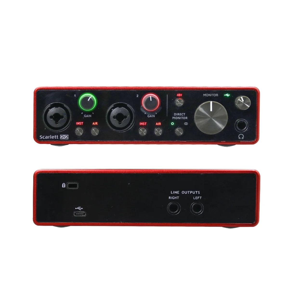 2i2 (3rd Gen) Professional Audio Interface External USB Sound Card Audio Headphone Amplifier Mic Preamp