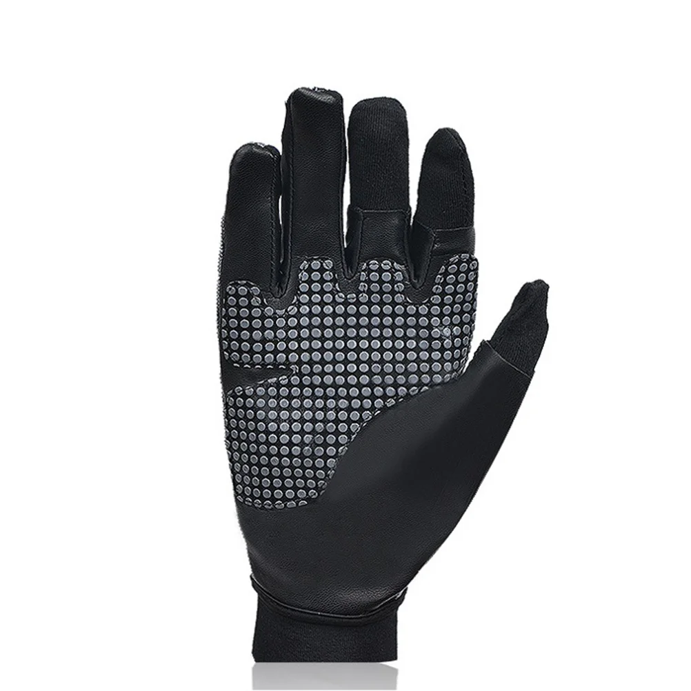 

1Pair Professional Anti Skid Fishing Glove Reflective Outdoor Gloves Size L Grey Adjustable Wrist Belt Design Fishing Gloves