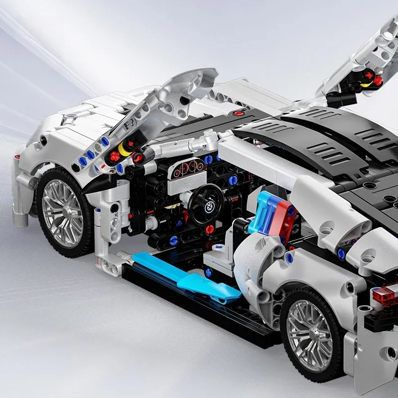 テクニカルBWHシティスピードレーシングカービルディングブロックMOCブリックススーパースポーツカーモデルボーイズ組み立ておもちゃキッズギフト1208ピース
