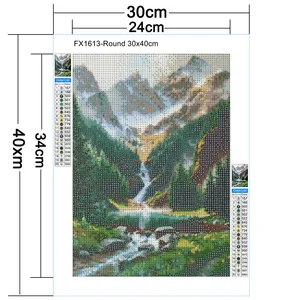 لوحة المناظر الطبيعية الماسية المستديرة الكاملة ، فن الغابات ، صورة حجر الراين ، فسيفساء DIY ، تطريز غرزة متقاطعة 5D ، ديكور المنزل أفضل 10 مبيعات طقم إطار طلاء الماس - No3