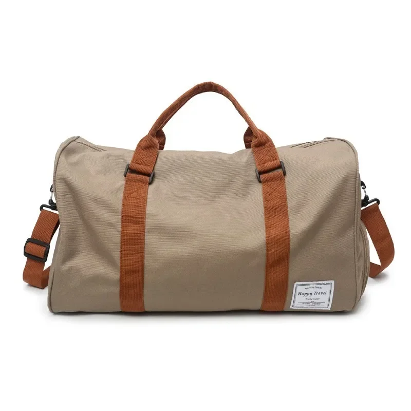 Bolso cruzado de lona para hombre y mujer, bolsa de mano de gran capacidad con bolso para zapatos, equipaje de viaje deportivo, a la moda