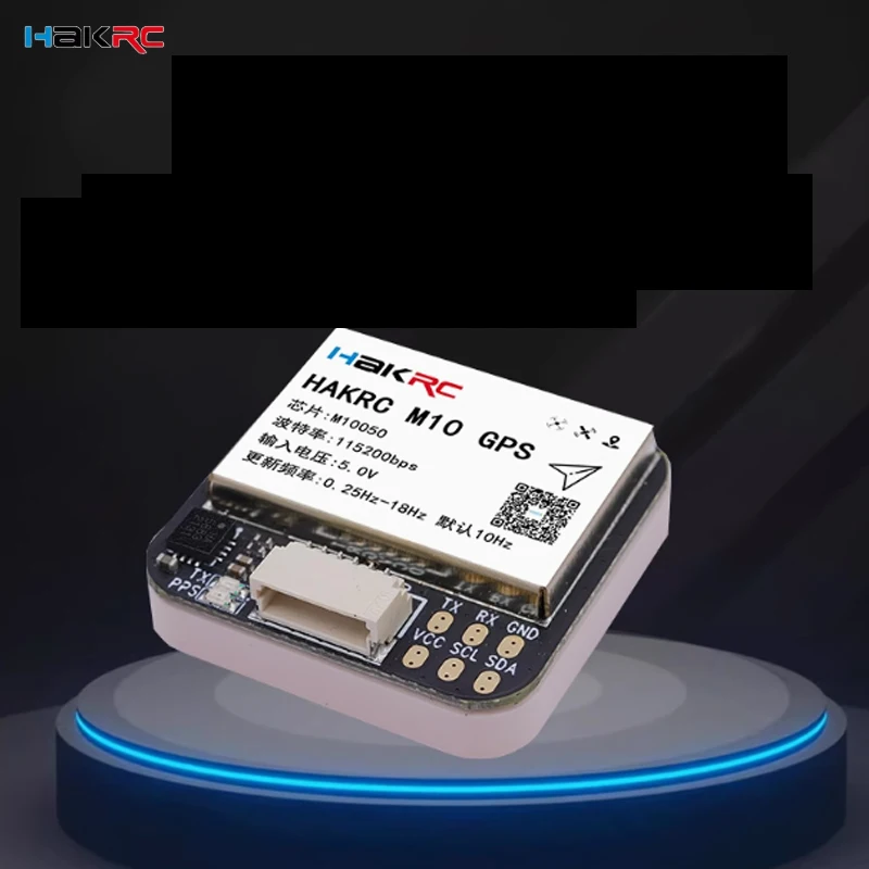 HAKRC M10 GPS Module with Compass Ceramic Antenna on-board LED Indicators 25x25mm for RC Airplane FPV Long Range