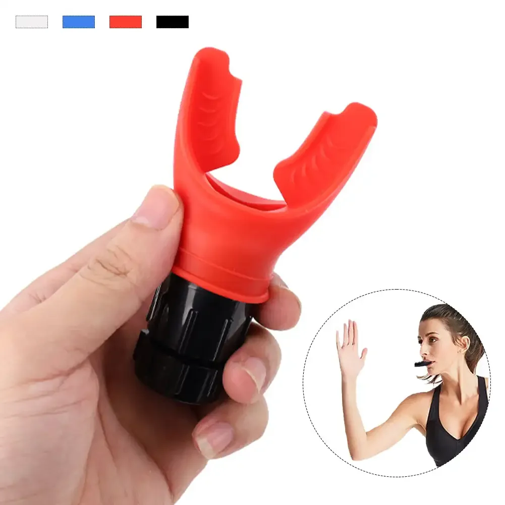 Breathing Exercise Device Trainer Lung Face Mouthpiece Fitness Respirator Exerciser Capacity Deep Breath Adjustable Respiratory