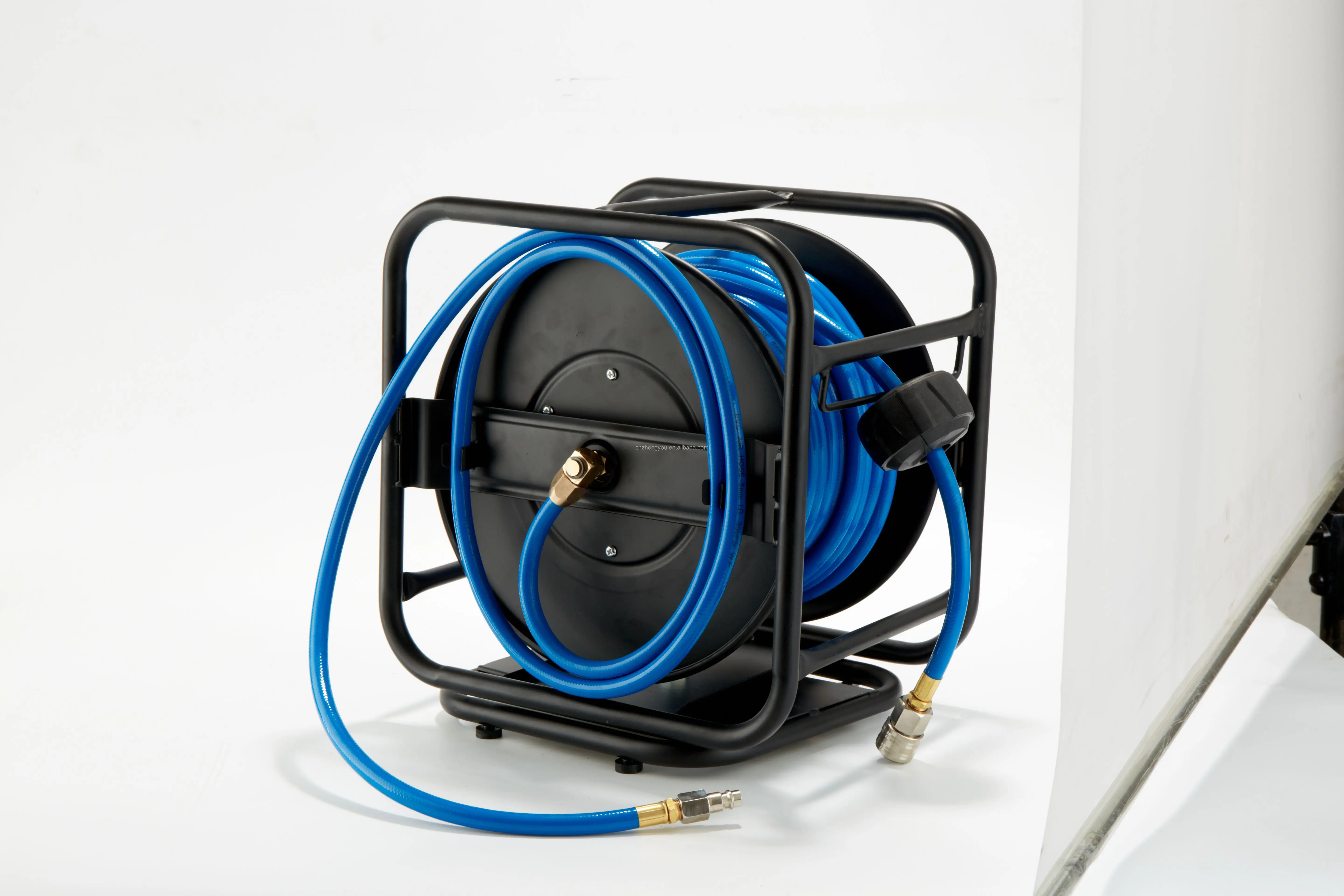 PORTABLE AIR HOSE REEL WITH HYBRID HOSE