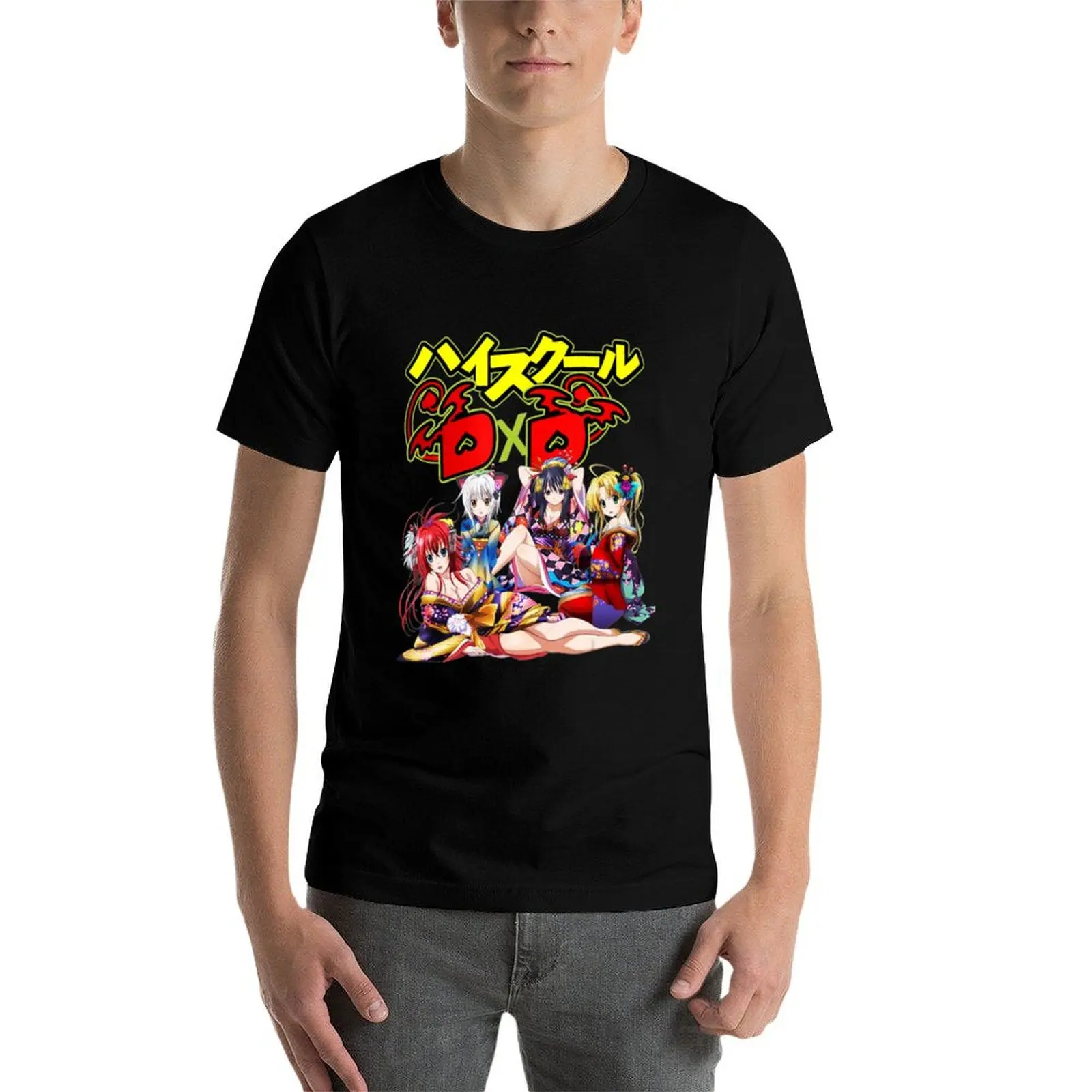 

High School Funny Anime DxD Rias Gremory Character T-Shirt man t shirts for men t shirts for man graphic vintage T-Shirt