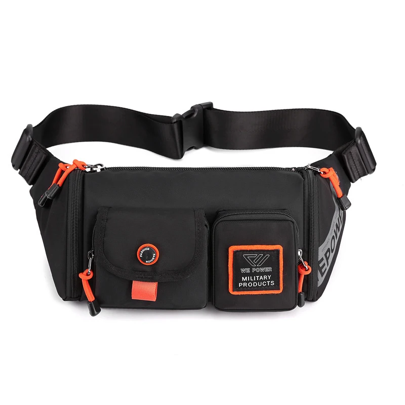 Men Waist Fanny Pack Bum Hip Sling Chest Belt Bag Multi-purpose Travel Climb Waterproof Nylon Male Cross Body Messenger Bags