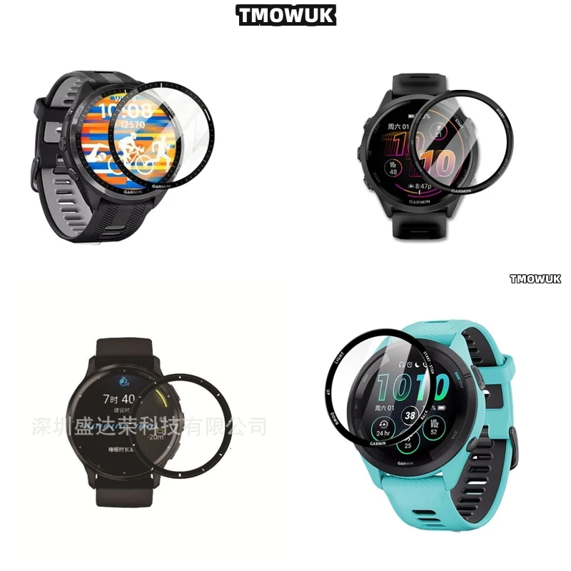 

For Garmin Forerunner 57 945 955 965 970 42mm 47mm - 3D Curved Screen Protective Film, Anti-Scratch Soft Flexible Full Cover PMM