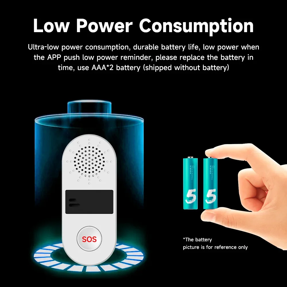 Tuya Wifi 130dB Smart SOS Sound and Light Alarm One-Button Call for Emergency Help App Remote Control Home Alarm Security System