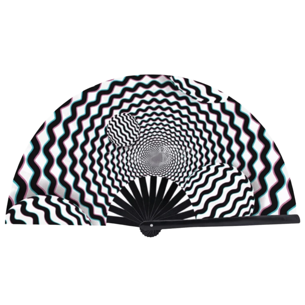 Chinese Style 33 Cm Kung Fu Fan Gradient Colorful Reflective Dance Fan Foldable Personality Folding Hand Fan Tai Chi
