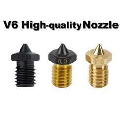 High-quality Hard Steel Nozzle For E3D V6 PTFE Plated Nozzle For V6 Brass Nozzle  1.75/3mm Filament 3D Printer Parts