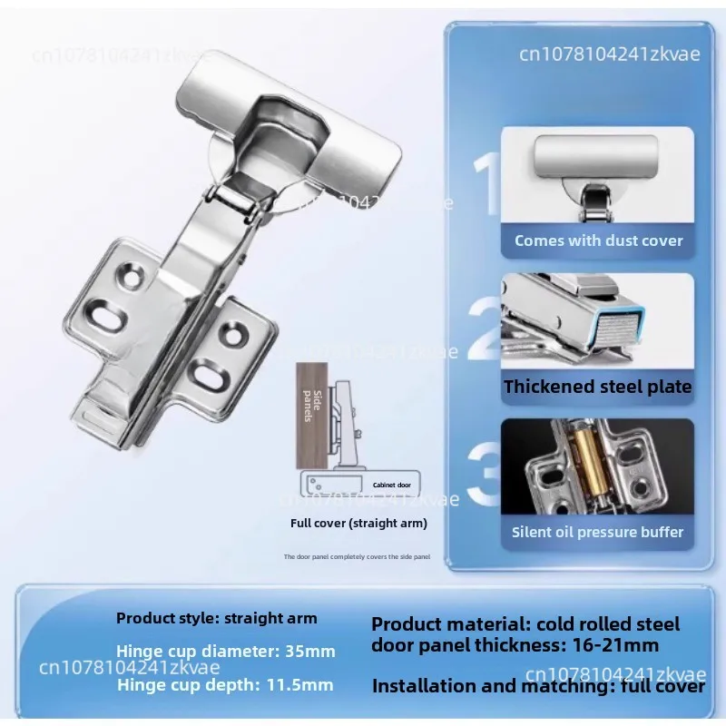 Hinged Cabinet Wardrobe Door Hinge Damping Hydraulic Buffer 304 Stainless Steel One Force Two Force Hinges