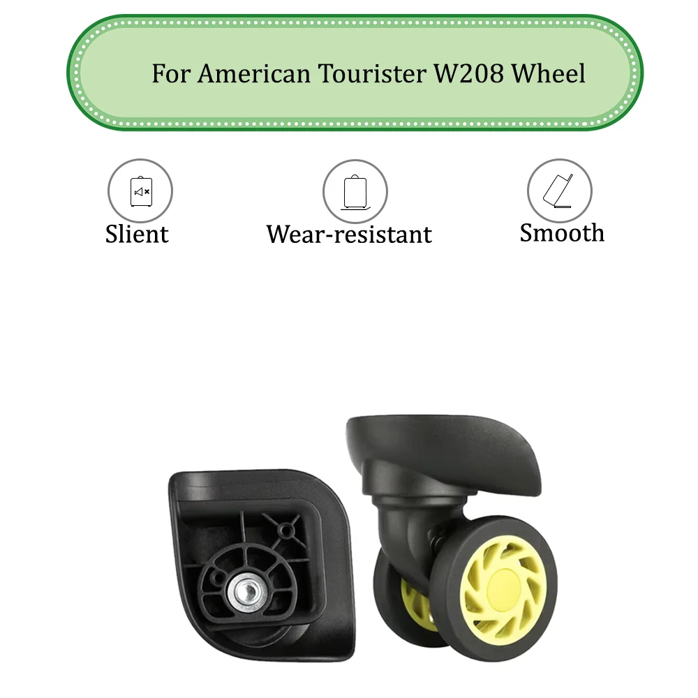 For American Tourister W208 Black Luggage Suitcase Universal Wheel Accessories Silent Repair Caster Sliding Casters Replacement