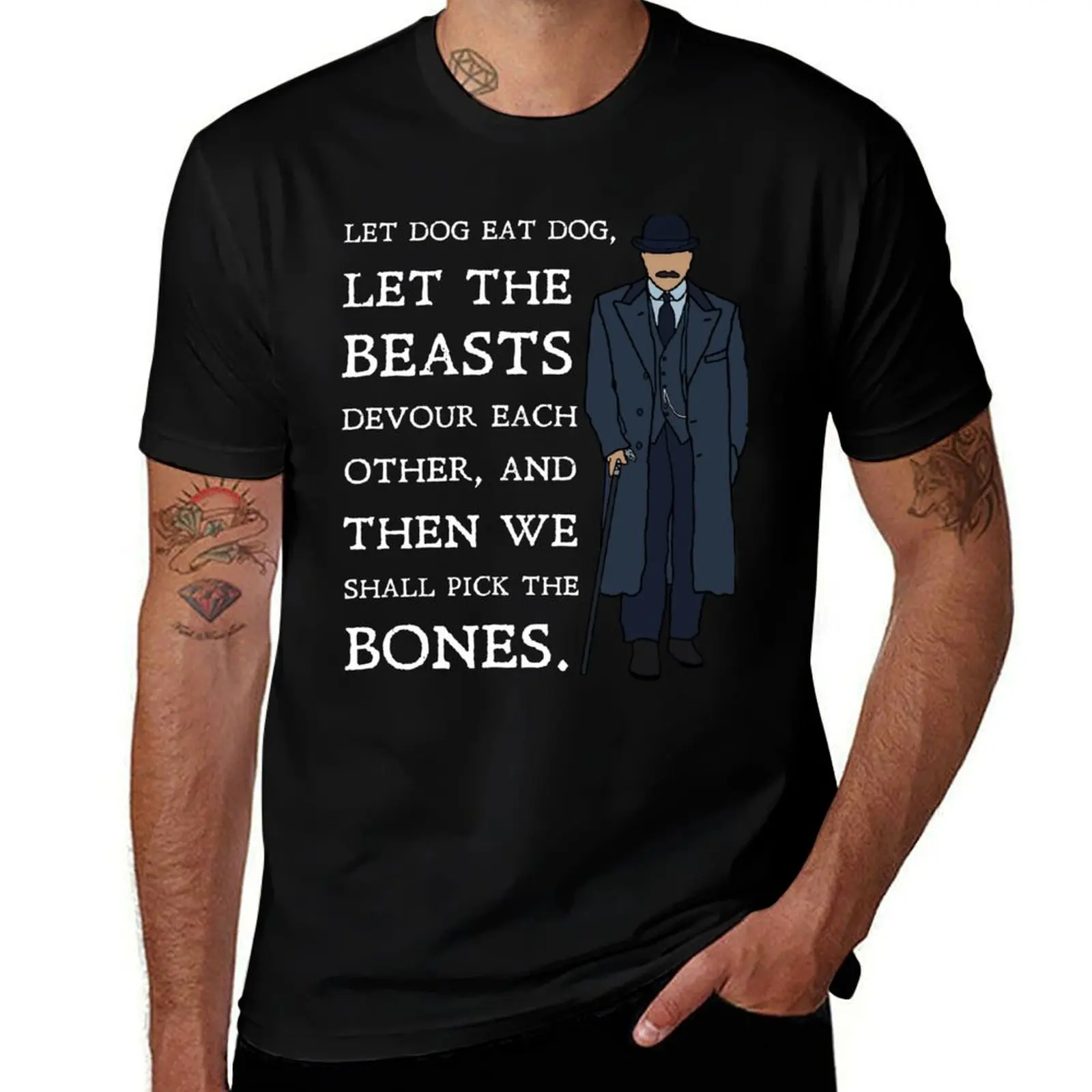 

Inspector Campbell - Let dog eat dogs: Peaky Blinders (White) T-Shirt g man t shirts for men t shirt man casual