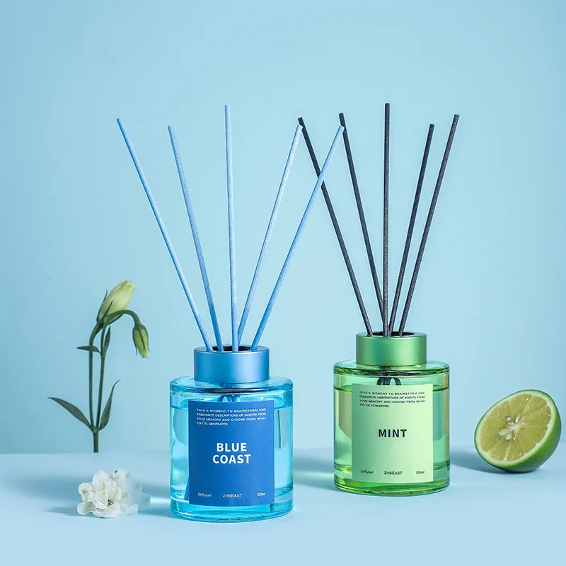120ml Reed Diffuser Set Natural Essential Oil Long Lasting Odor Eliminator Air Freshener Hotel Home Bathroom Fragrance Decor