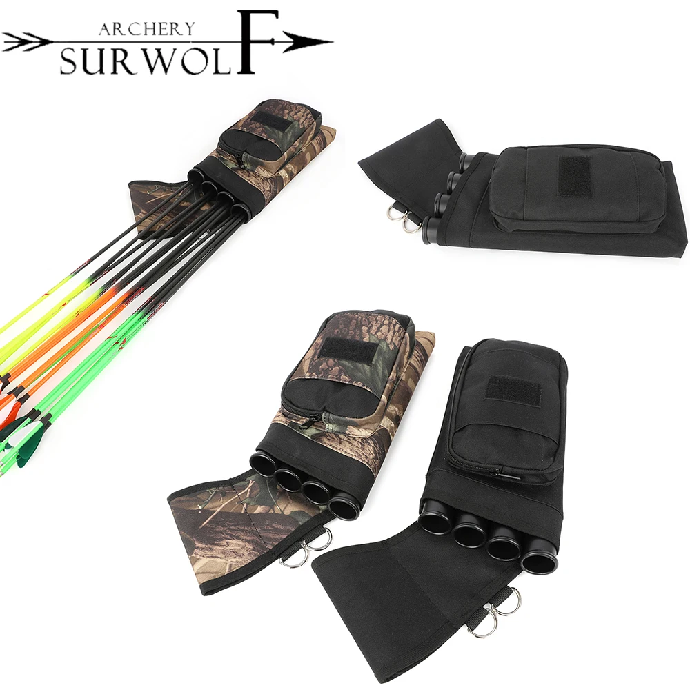 

1 шт., реверсивный четырехугольный колчан для стрел, нейлоновая черная камуфляжная сумка для стрел, портативная сумка для охоты на открытом воздухе, стрельбы, спорта