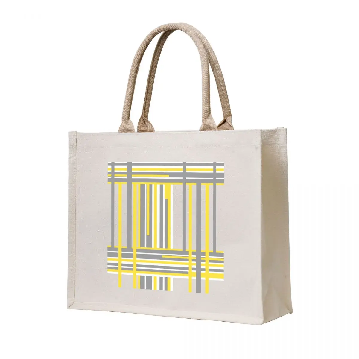 

Mil lines yellow and gray color of the year 2021 Tote Bag hand bags Eco bag canvas tote bag