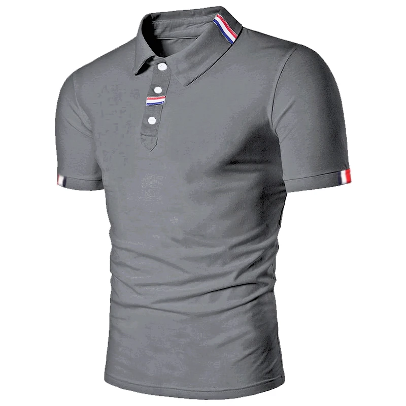 Men Polo Shirts New Summer Casual Breathable Short Sleeve Top Male Slim T-Shirt