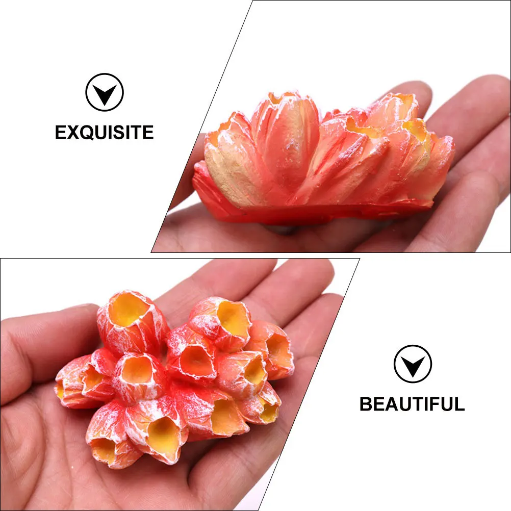 

1Pcs Resin Aquarium Coral Ornament Bright Color Artificial Coral Decoration Fish Tank Landscape Branch Safe for Fresh Salt Water