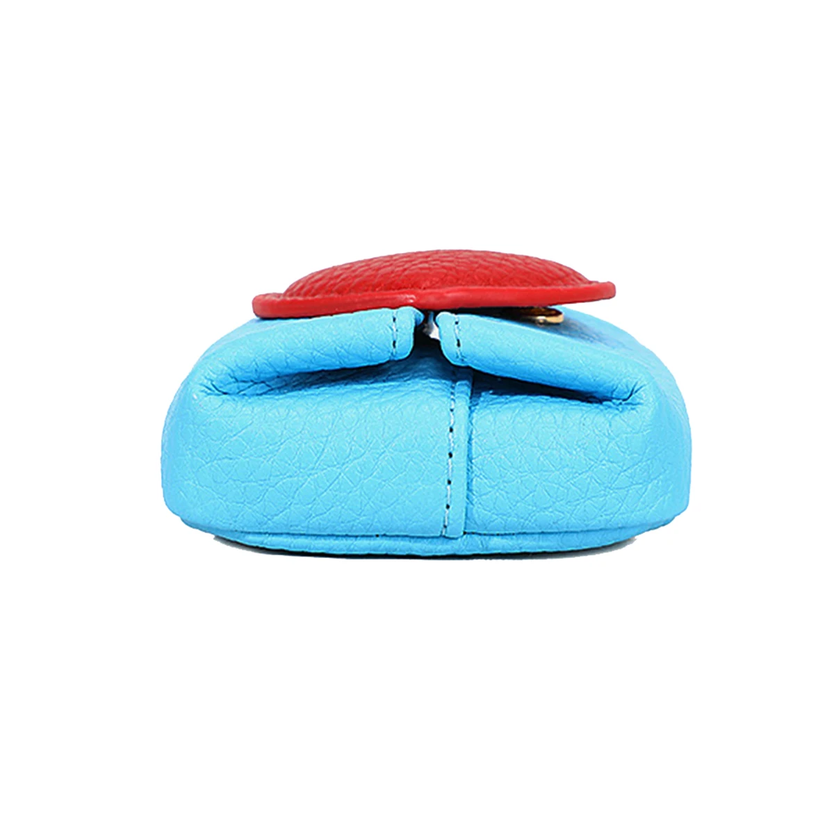 Love at First Sight Coin Purse Sky Blue Heart Snap Coin Purse Headphone Bag Mini PU Lipstick Pouch with Snap Closure view 4