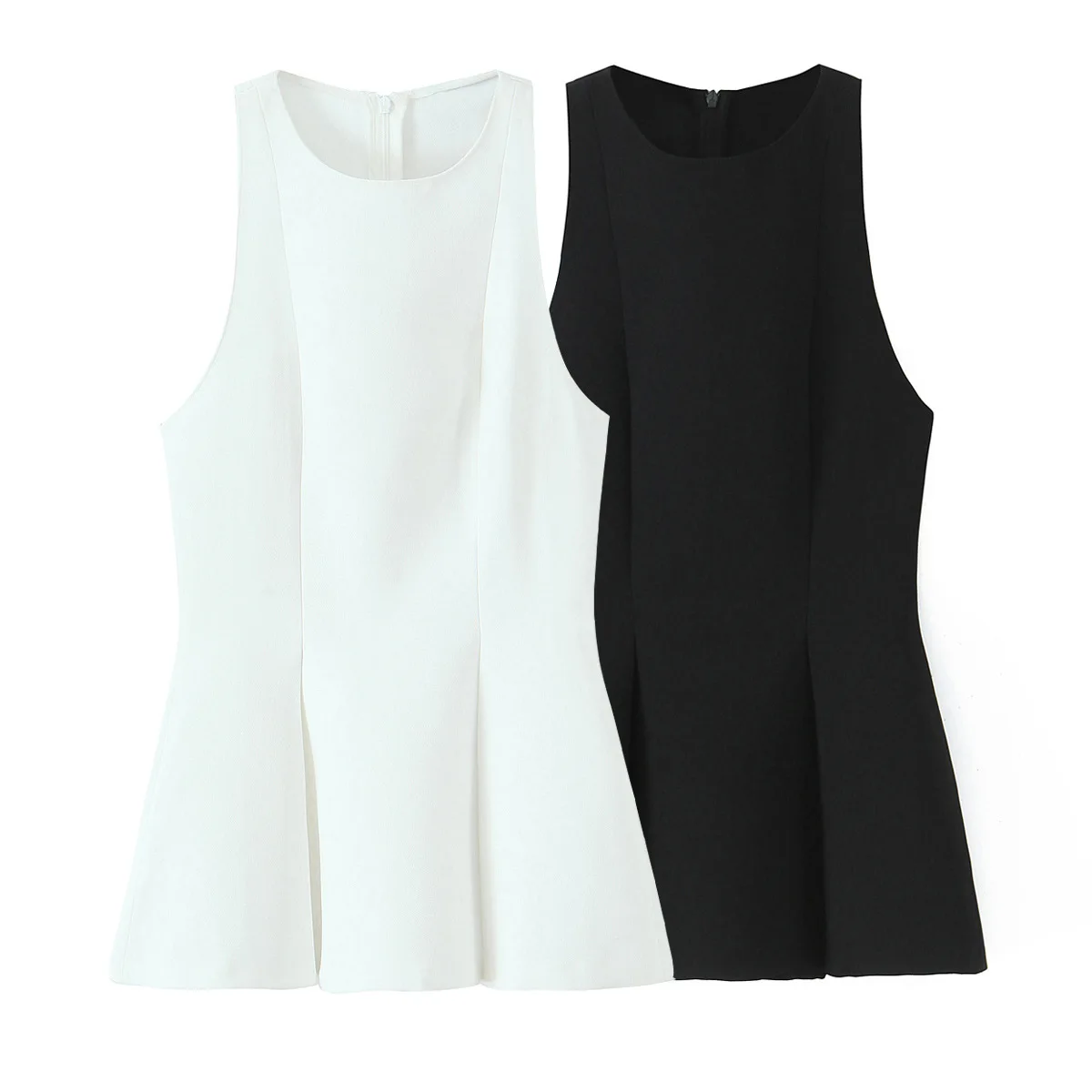 

Летний плиссированный модный топ с лямкой на шее, серия в европейском и американском стиле, оптовая продажа 2707199, женская майка