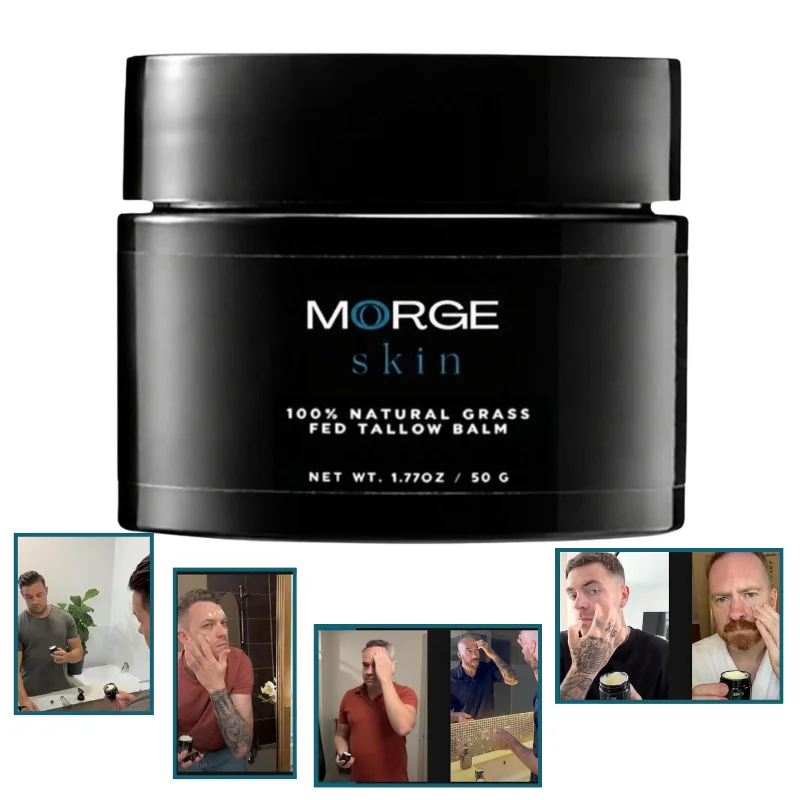 MORGE Skin 100 Percent Natural Grass Fed Tallow Balm Hydrating Repair Facial Skin Balm 50g Gentle Facial Skin Moisturizing Balm