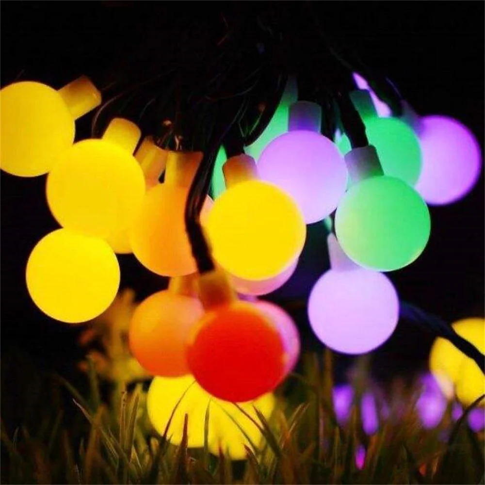 

50 LED 8Mode Waterproof Ball Solar String Christmas Lights Outdoor Garden Blossom Lighting Party Home Decoration