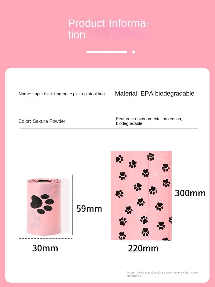 EPI-Intensivierung, biologisch abbaubarer Müllsack für Haustiere, Hundekotbeutel, Hundekotbeutel, Spender, Hundereinigungsmittel, Hund