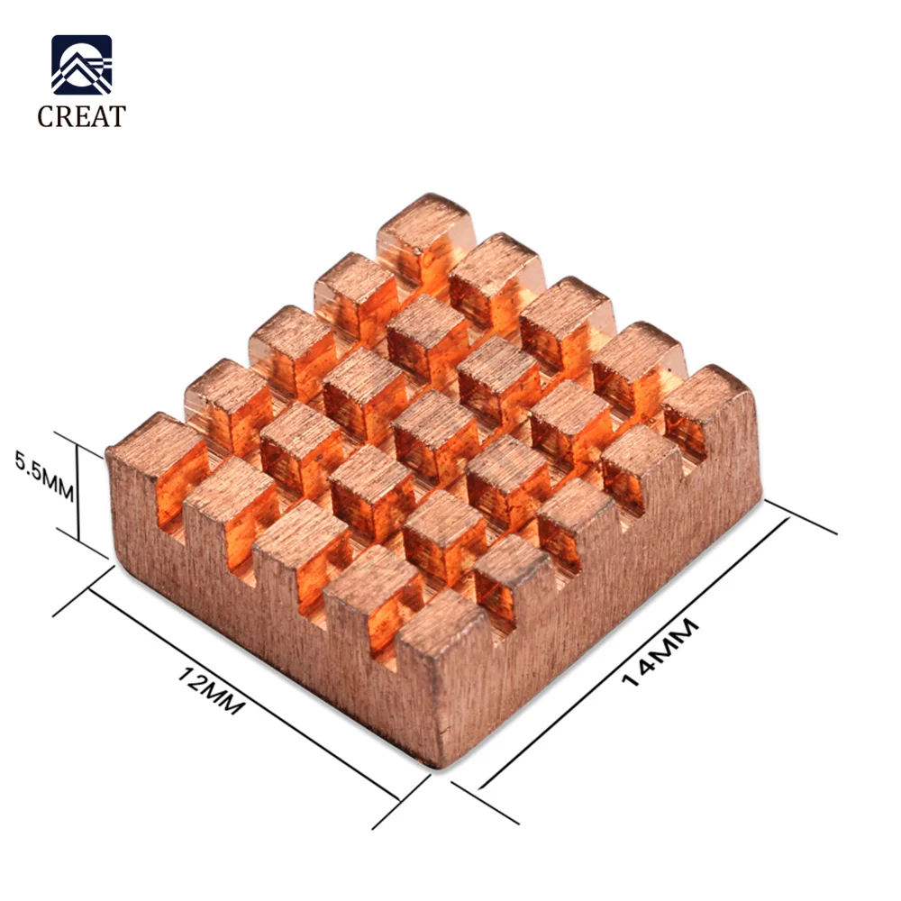 8PCS Cooling Copper Heatsink Metal Heat Sinks for Raspberry Pi VGA RAM Heat Dissipation Cooler Radiator 14mm x 12mm x 5.5mm