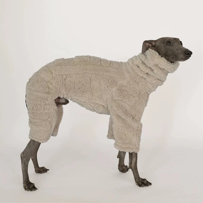 

Fashion Long-plush 4-Legged Oatmeal Sweater Greyhound Bellington Winter Quad Warm Fleece Thickened Warm Coat for Poodle Whippet