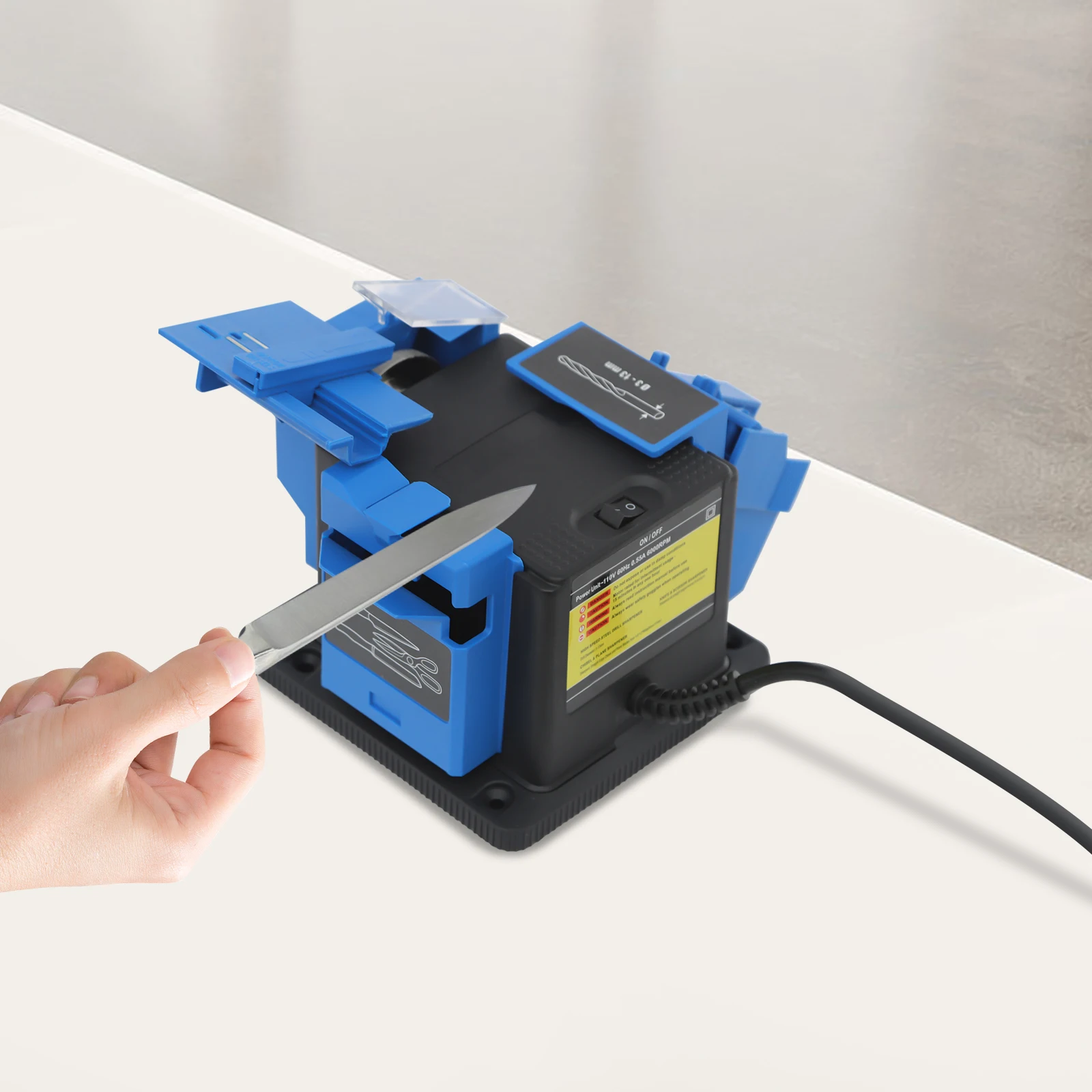 

96W 110V 1350rpm Multifunctional Electric Sharpening Machine, Electric Drill Bit Sharpener, Drill Bit Grinding Machine for Home