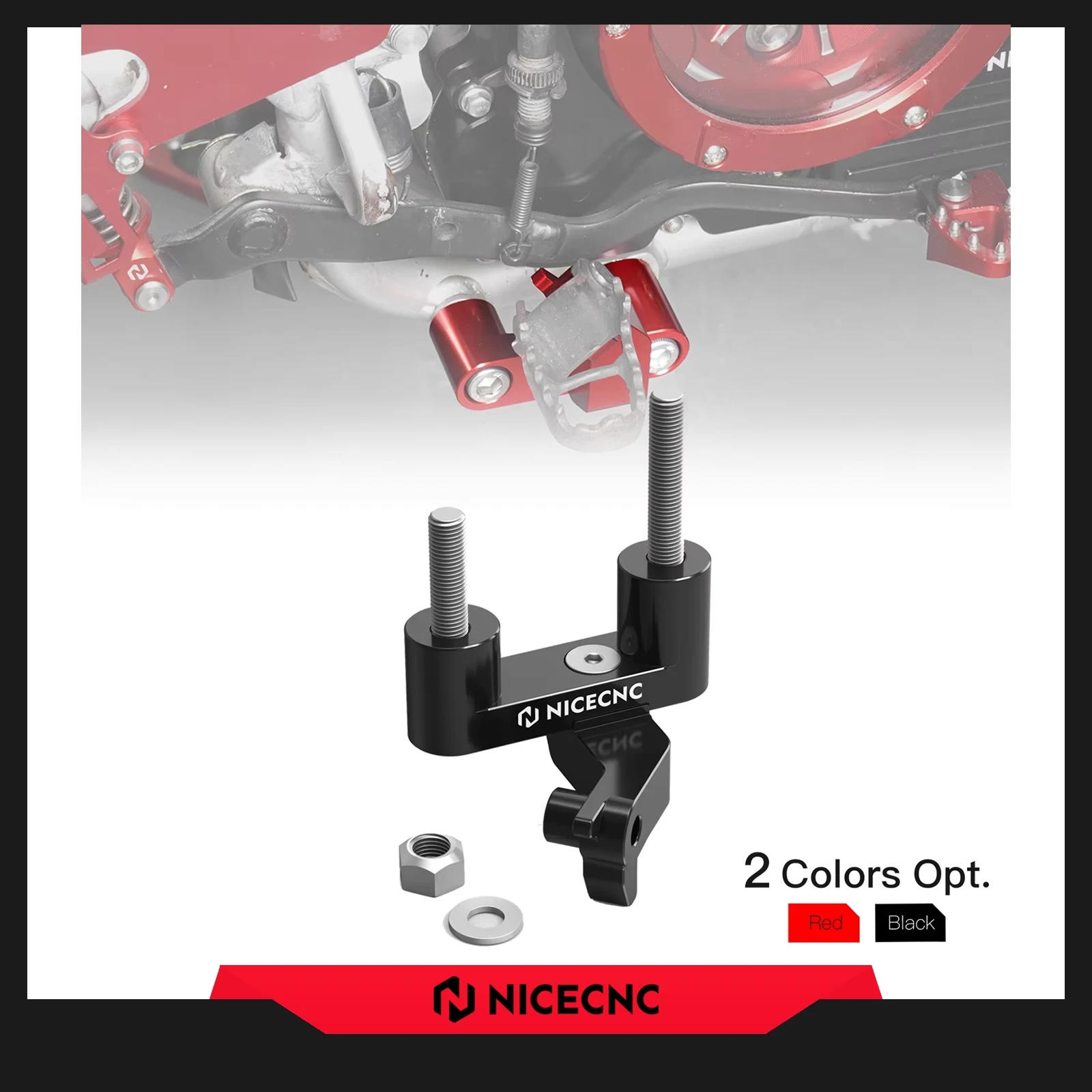 NICECNC Motorcycle Right Footpeg Footrest Mount Pegs Bracket Holder Aluminum  For 2025 2024 Honda XR650L XR 650L 650 L 1993-2025