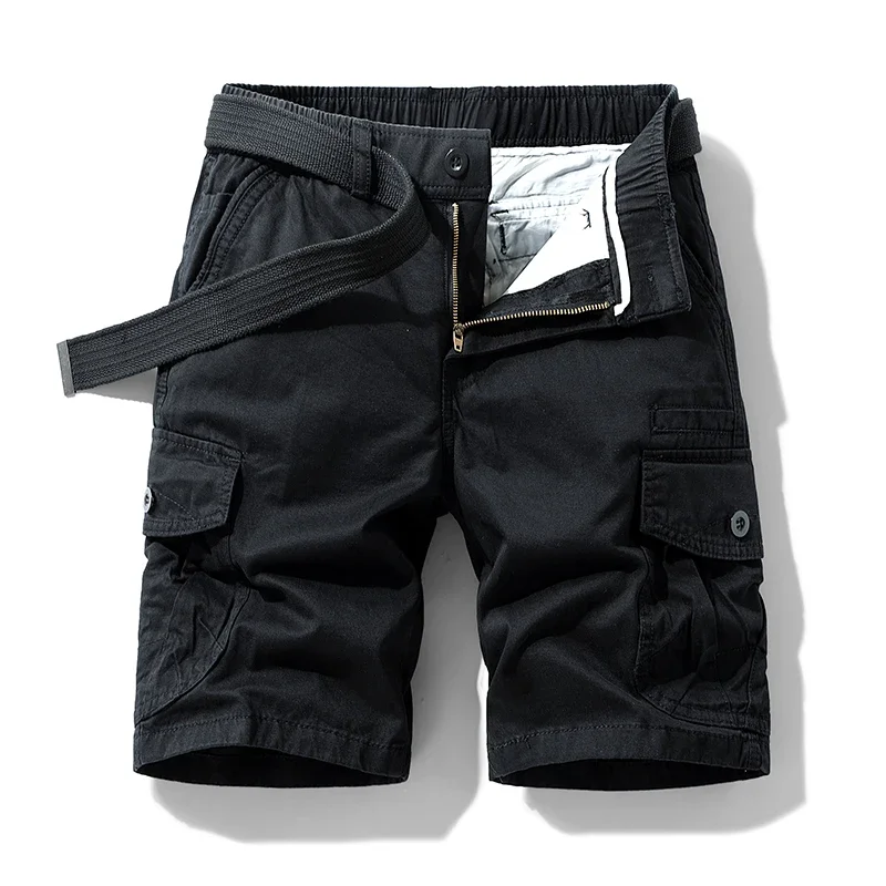 Nieuwe Zomer Heren Mode Katoenen Effen Shorts Heren Cargo Multi-Pocket Shorts Heren Lente Casual Joggers Shorts Man Dropshipping