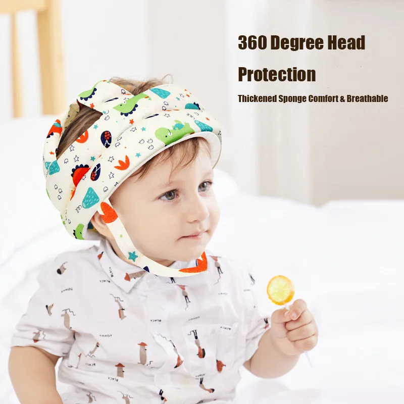 

Lightweight Kids Baby Safety Helmet For Crawling Walking Mesh Adjustable Baby Head Protector Cushion Toddler Safety Headguard