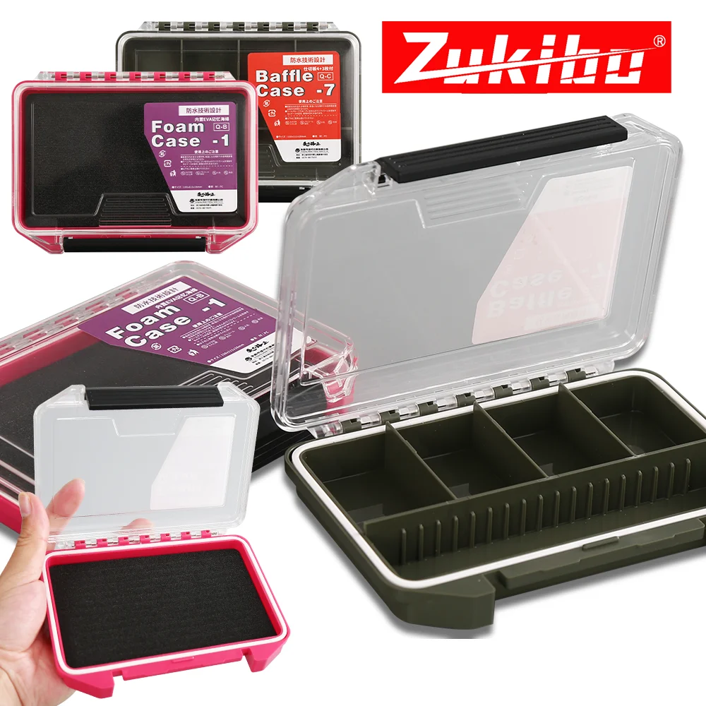 

ZUKIBO Fishing Case Double Sided Fishing Lure Box Case Squid Jig Minnows Bait Fishing Tackle Box Storage Case Container