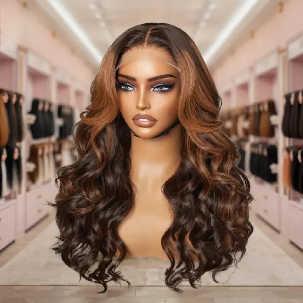 تسليط الضوء على شقراء الجسم موجة شعر بشري يهودي شعر مستعار شعر الطفل 26 بوصة 5x5 قاعدة الحرير HD الدانتيل الشعر الأوروبي قبل قطعها غلويليس يوميا #1