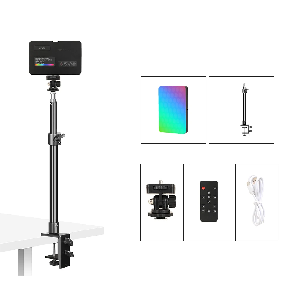 

SH X150 RGB Video Light With Ball Head 2500 to 9000K Photography Camera Light With Diffuser Effect Fill Light Photography Light