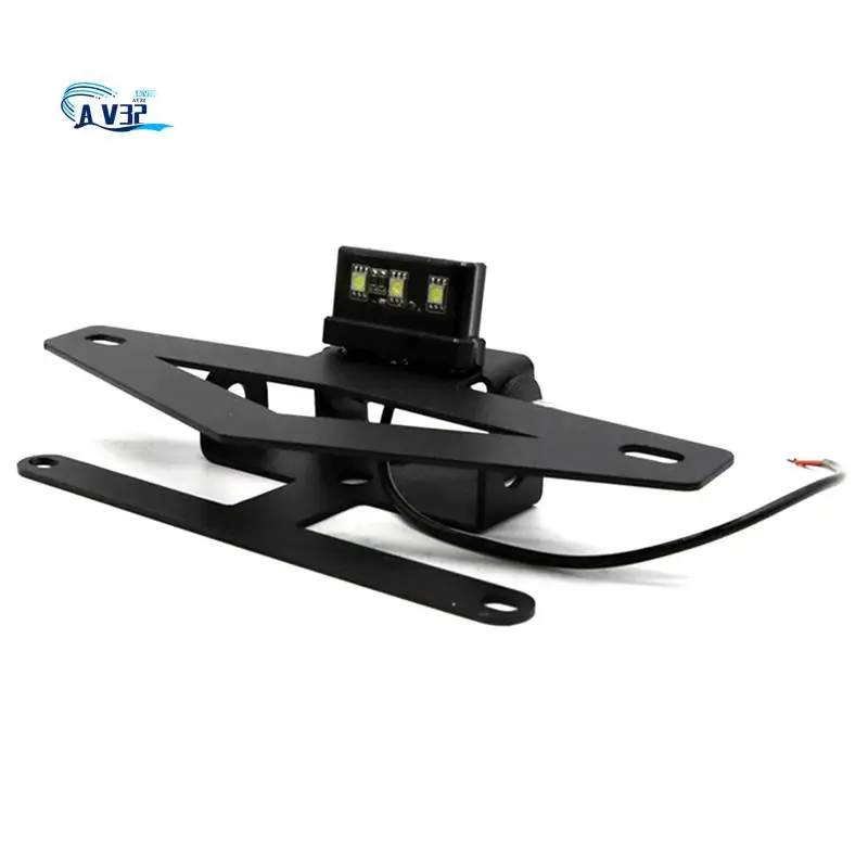 

AV32-Motorcycle Rear License Plate Holder License Plate Holder Metal License Plate Holder With Led Light For Benelli 752S